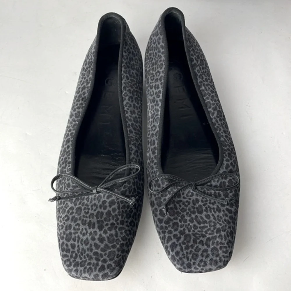 M Gemi Danza Black Leopard Flats